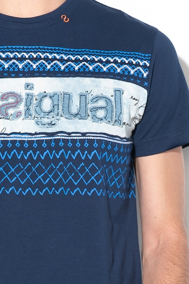 DESIGUAL Tricou cu aplicatie din denim Elio Barbati