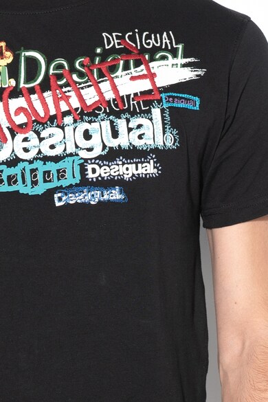 DESIGUAL Tricou cu aplicatie logo David Barbati