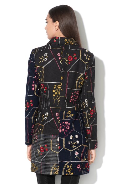 DESIGUAL Penny gyapjútartalmú virágmintás kabát női