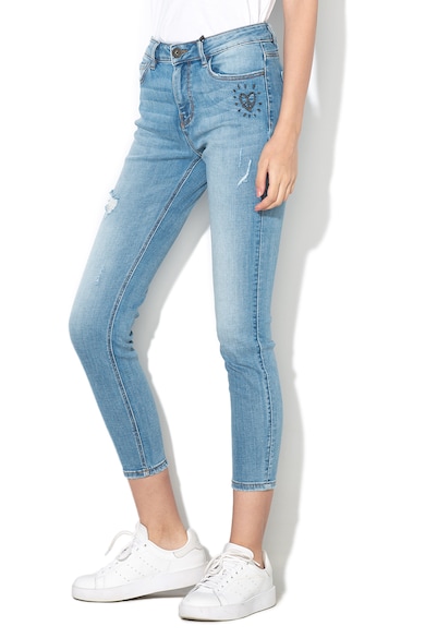 DESIGUAL Blugi skinny cu rupturi decorative Tibetan Femei