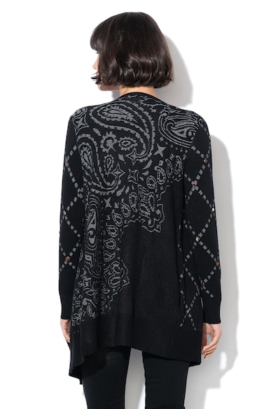 DESIGUAL Cardigan fara inchidere, cu aplicatie cu strasuri Memphis Femei