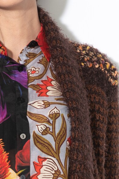 DESIGUAL Cardigan din tricot gros cu insertii de fir stralucitor Oslo Femei