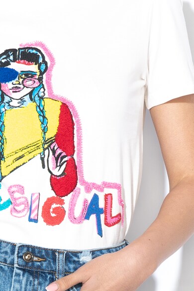 DESIGUAL Tricou cu aplicatie frontala cu model grafic Viveca Femei