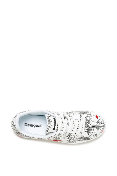 DESIGUAL Pantofi sport de piele ecologica, cu imprimeu grafic Femei