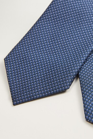 Mango Micro absztrakt mintás selyem nyakkendő férfi