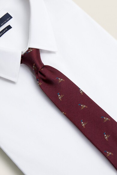 Mango Madármintás selyem nyakkendő férfi