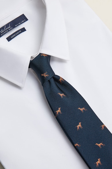 Mango Állatmintás selyem nyakkendő férfi