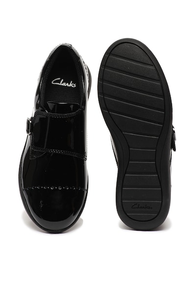 Clarks Лачени кожени обувки Etch с каишка Момчета