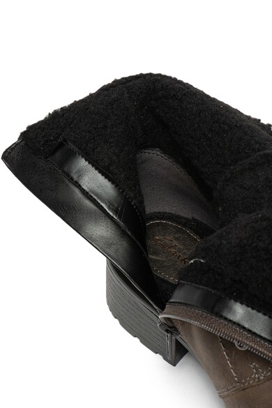 Clarks Ghete din piele nabuc cu garnituri din blana shearling sintetica Orinoco Dusk Femei