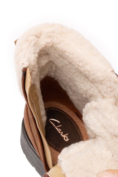 Clarks Ghete din piele nabuc cu garnituri din blana shearling sintetica Orinoco Dusk Femei