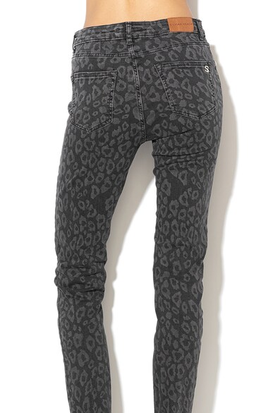 Silvian Heach Collection Blugi slim fit cu talie inalta si animal print Veronica Femei