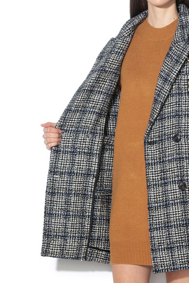 Silvian Heach Collection Lioua gyapjútartalmú kockás kabát női
