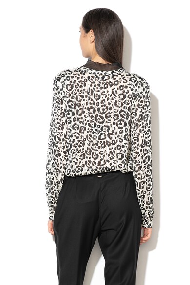 Silvian Heach Collection Camasa cu animal print si guler cu volane Benammir Femei