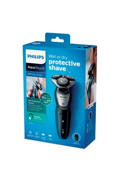 Philips Aparat de ras  S5420/06, lame MultiPrecision, umed si uscat, LED, accesoriu tuns, Negru Barbati