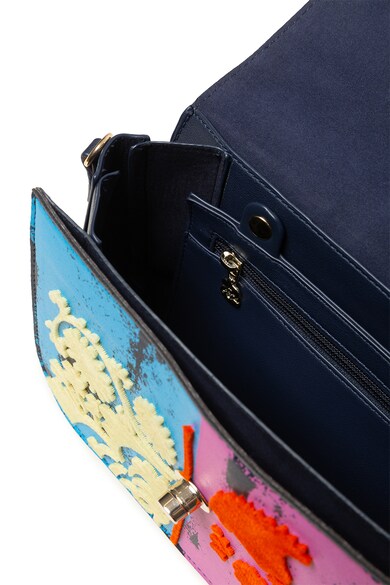 DESIGUAL Geanta crossbody de piele ecologica, cu model colorblock Femei