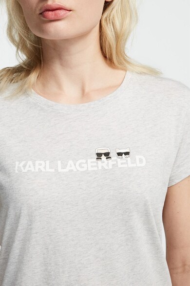 Karl Lagerfeld Памучна тениска с лого Ikonik 1 Жени