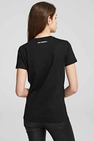 Karl Lagerfeld Tricou cu detaliu contrastant pe piept Ikonik Femei