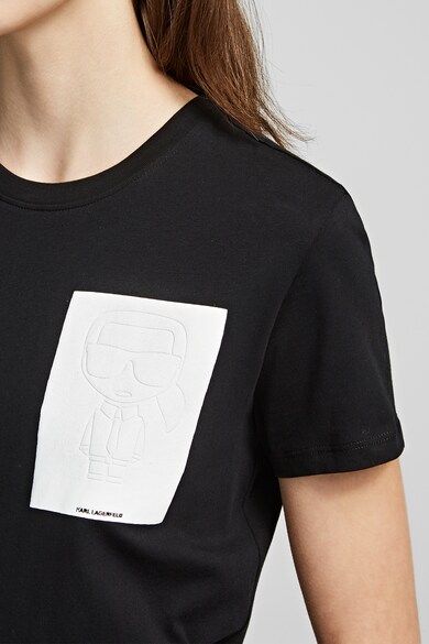 Karl Lagerfeld Tricou cu detaliu contrastant pe piept Ikonik Femei