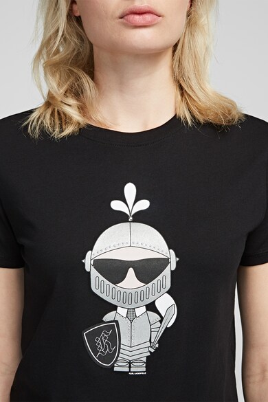 Karl Lagerfeld Tricou de bumbac cu imprimeu Femei