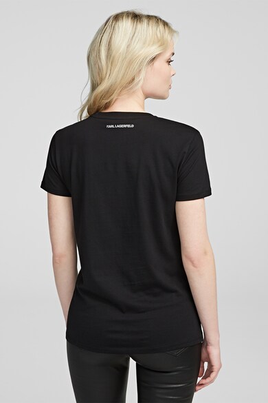 Karl Lagerfeld Памучна тениска с десен Жени