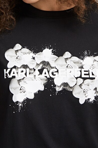 Karl Lagerfeld Tricou cu imprimeu logo si floral KARL X OLIVIA PALERMO Femei