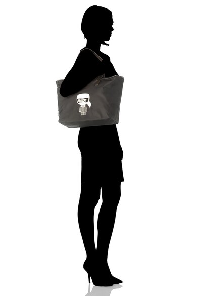 Karl Lagerfeld Geanta shopper cu detalii de piele Ikonik Femei