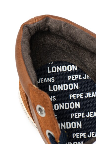 Pepe Jeans London Pantofi sport mid-high cu insertii de piele Traveler Fete