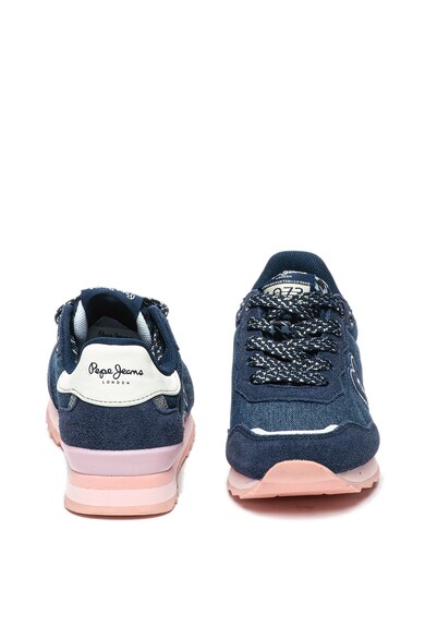 Pepe Jeans London Pantofi sport de piele intoarsa cu accente stralucitoare Belle Baieti