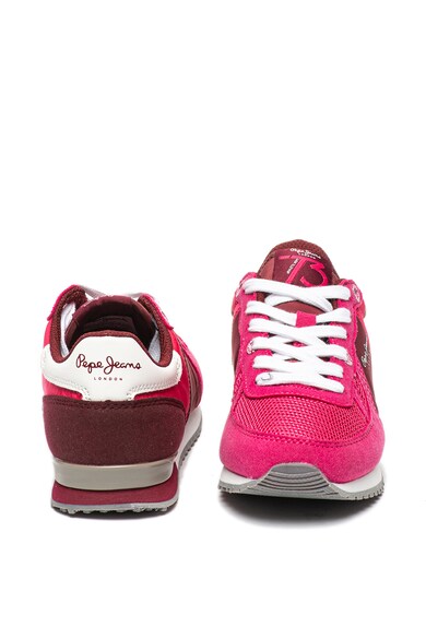 Pepe Jeans London Pantofi sport de piele ecologica cu insertii de material textil Sydney Baieti