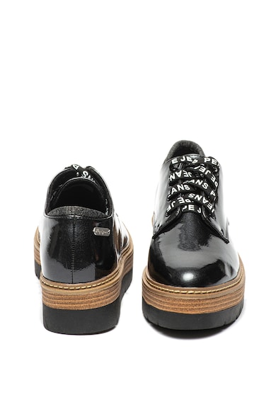 Pepe Jeans London Pantofi flatform cu aspect lacuit Luton Land Femei