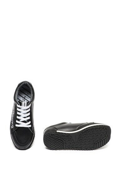 Pepe Jeans London Pantofi sport wedge de piele ecologica, cu logo Zion Femei
