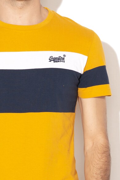 SUPERDRY Colorblock póló hímzett logóval férfi