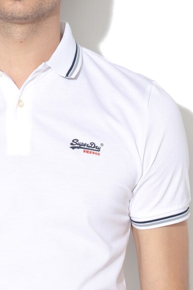 SUPERDRY Tricou polo din material pique cu logo cauciucat Lite Barbati