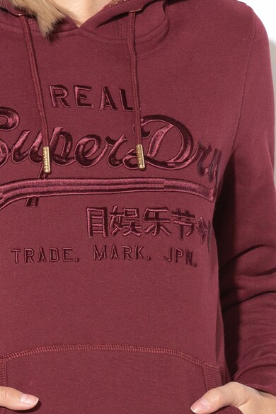 SUPERDRY Premium klasszikus fazonú kapucnis pulóver kenguruzsebbel női