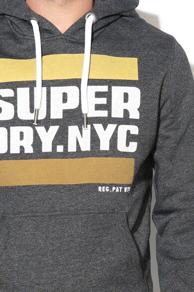 SUPERDRY Kapucnis pulóver texturált logómintával férfi