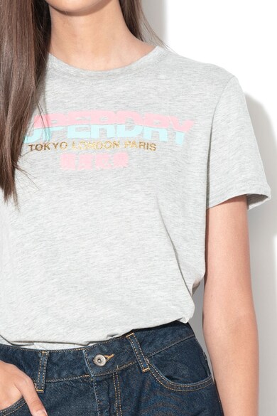 SUPERDRY City Nights póló bársonyos mintával női