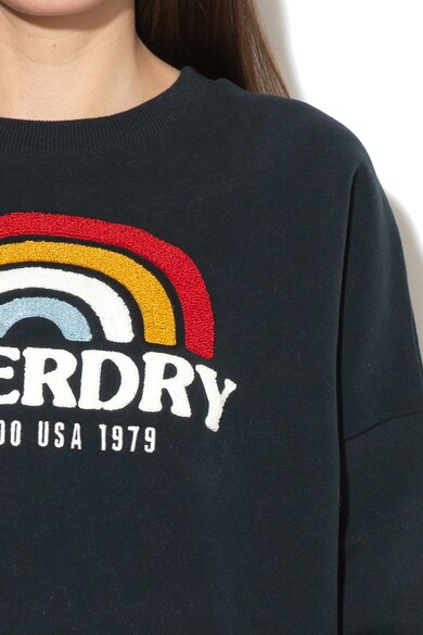 SUPERDRY Bluza sport cu decolteu la baza gatului si logo Femei