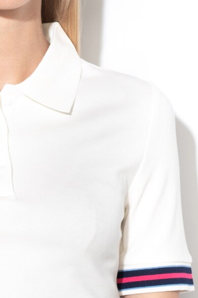 Tom Tailor Galléros póló kontrasztos mandzsettákkal női