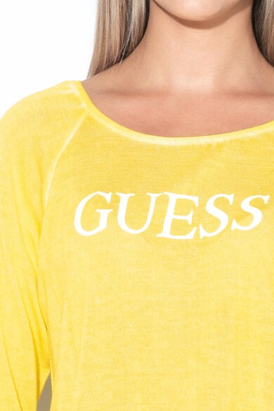 GUESS JEANS Pulover tricotat fin, cu logo Femei