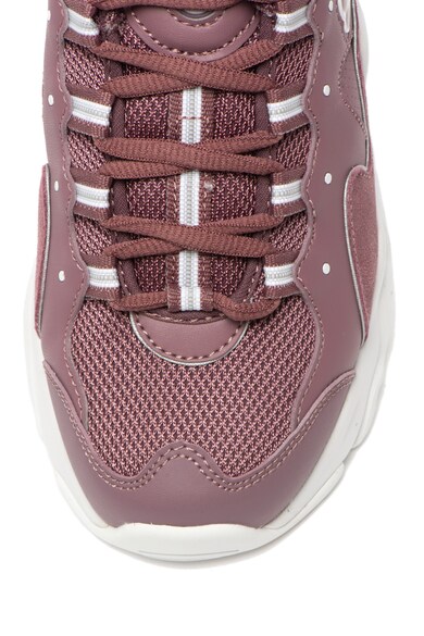 Skechers Pantofi sport de piele peliculizata si material textil D-Lites 3.0 Femei