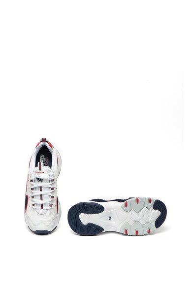 Skechers Pantofi sport de piele peliculizata si material textil D-Lites 3.0 Femei