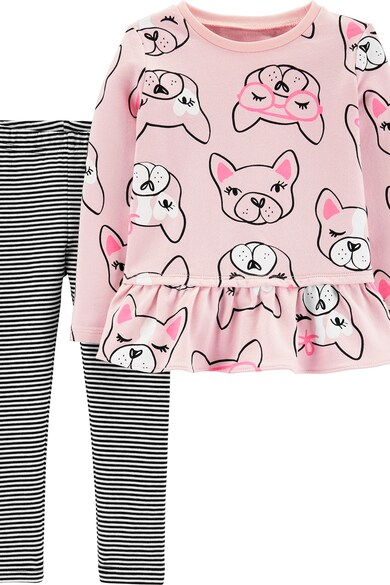 Carter's Set de bluza cu imprimeu si colanti French Bulldog Fete