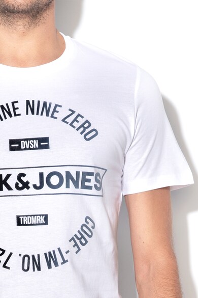 Jack & Jones Tricou slim fit cu imprimeu logo si dungi Mick Barbati