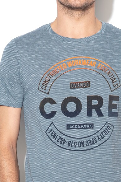 Jack & Jones Tricou slim fit cu imprimeu logo si dungi Mick Barbati