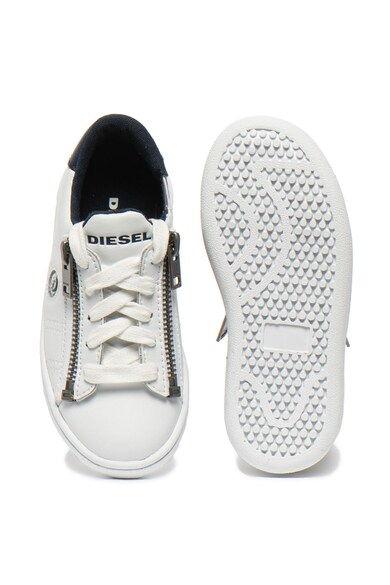 Diesel Pantofi sport de piele cu logo in partile laterale Fete