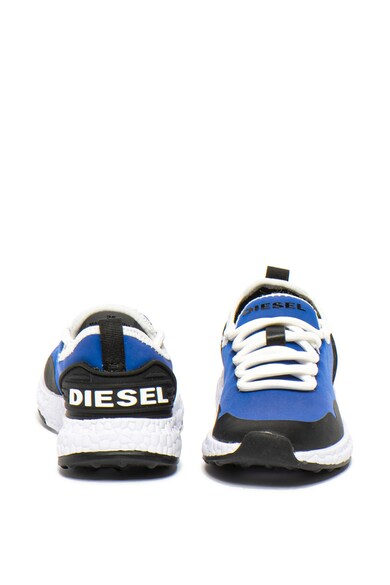 Diesel Nyersbőr és vászon bebújós sneaker logóval Lány