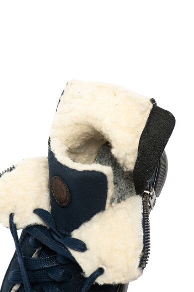 Diesel Ghete de piele nabuc ecologica, cu captuseala de blana shearling sintetica Baieti