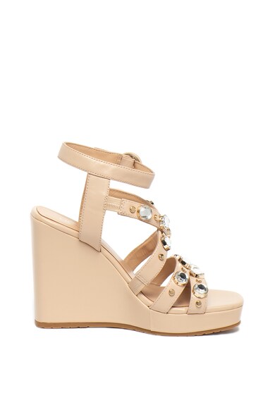 Liu Jo Sandale wedge de piele cu strasuri Lucy Femei