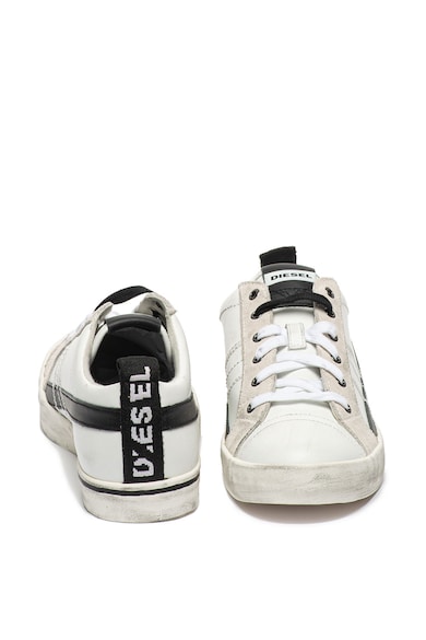 Diesel Velows viseltes hatású bőr sneaker nyersbőr szegélyekkel férfi