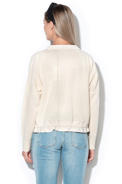 Maison Scotch Laza fazonú crop gyapjúpulóver masnis részlettel női